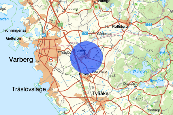 Hunnestad 9 juli 14.42, Trafikolycka, smitning från, Varberg