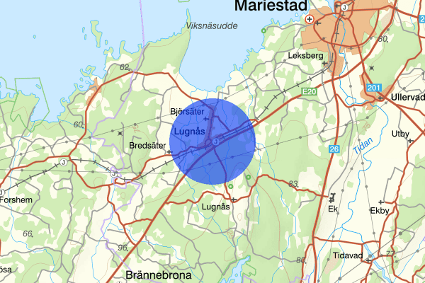 Lugnås 10 juli 14.45, Trafikolycka, Mariestad