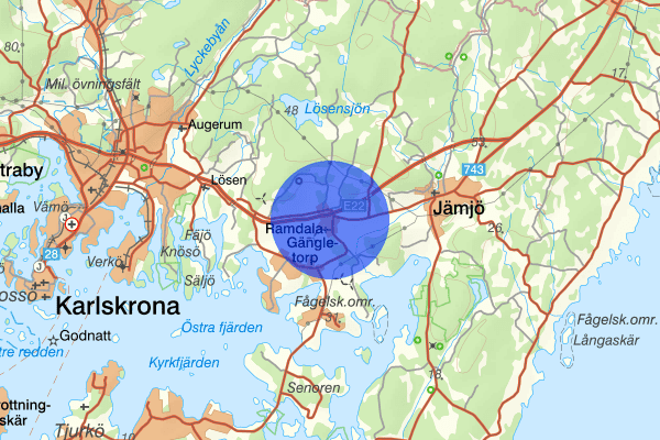 Ramdala 12 juli 00.46, Rattfylleri, Karlskrona