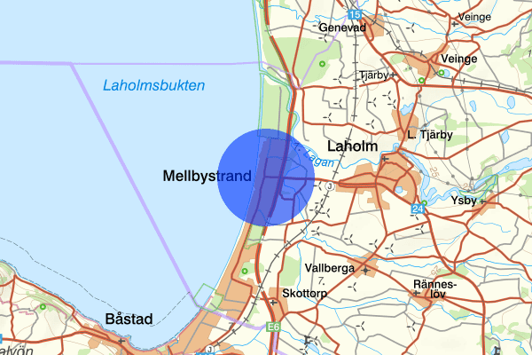 Mellbystrand 14 juli 14.47, Räddningsinsats, Laholm