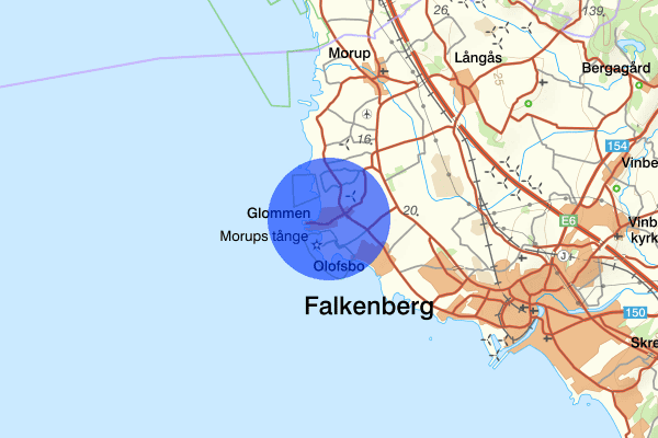 Glommen 14 juli 17.10, Räddningsinsats, Falkenberg