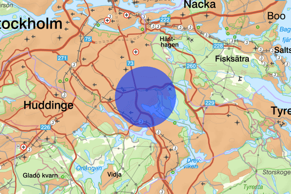 Sköndal 15 juli 00.40, Mord/dråp, försök, Stockholm