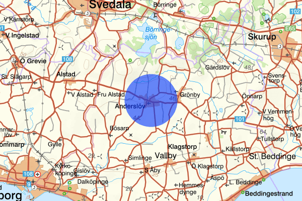 Anderslöv 14 juli 23.01, Rattfylleri, Trelleborg