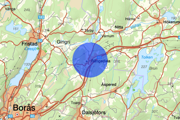 Rångedala 18 juli 14.01, Trafikolycka, Borås