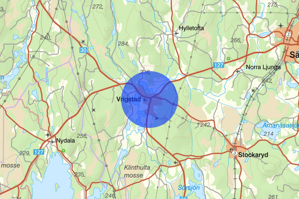 Vrigstad 19 juli 08.02, Sammanfattning natt, Jönköpings län