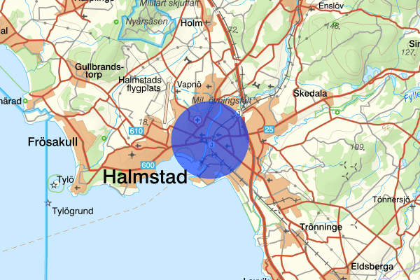 Östra Förstaden 25 juli 12.50, Brand, Halmstad