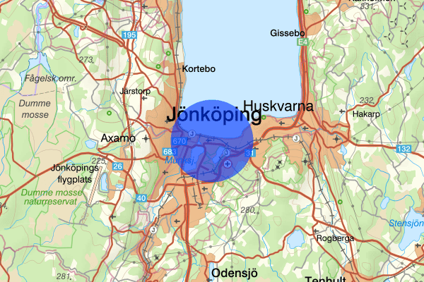 Öster 25 juli 14.34, Trafikolycka, Jönköping