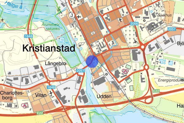 Långebrogatan 28 juli 09.59, Farligt föremål, misstänkt, Kristianstad