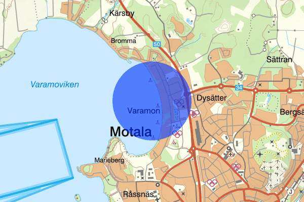 Varamobaden 28 juli 17.37, Räddningsinsats, Motala