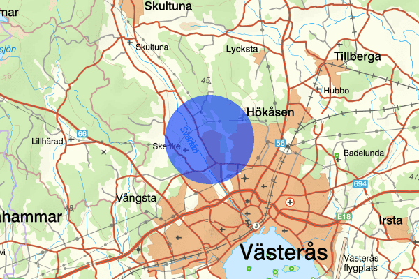 Rönnby 28 juli 20.36, Skadegörelse, Västerås