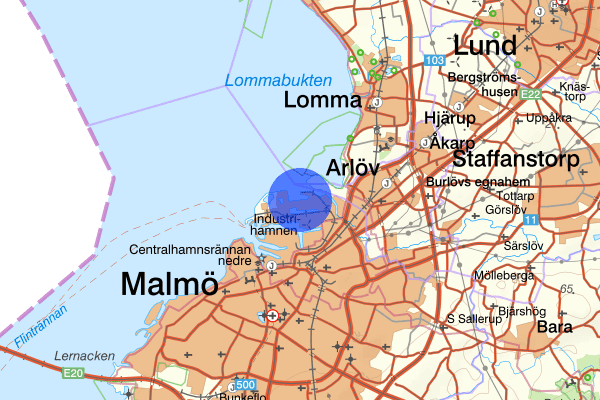 Oljehamnen 29 juli 13.32, Kontroll, Malmö