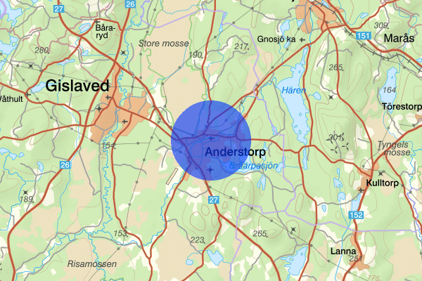 Anderstorp 30 juli 09.04, Trafikhinder, Gislaved