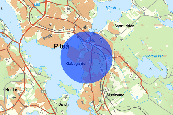Klubbgärdet 30 juli 04.21, Trafikolycka, Piteå