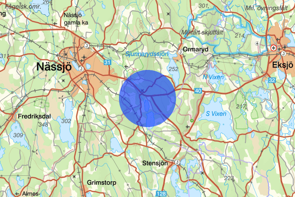 Gisshult 30 juli 16.16, Trafikolycka, Nässjö