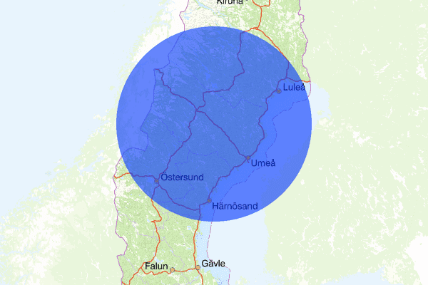 Västerbottens län 1 augusti 07.45, Sammanfattning natt, Västerbottens län