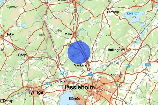 Gamla Malavägen 1 augusti 10.55, Trafikolycka, Hässleholm