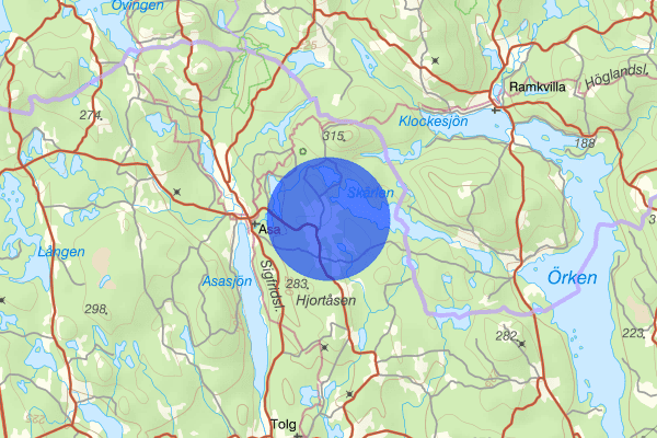 Asaryd 1 augusti 13.56, Trafikolycka, Växjö