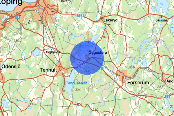 Öggestorp 4 augusti 16.50, Trafikolycka, singel, Jönköping