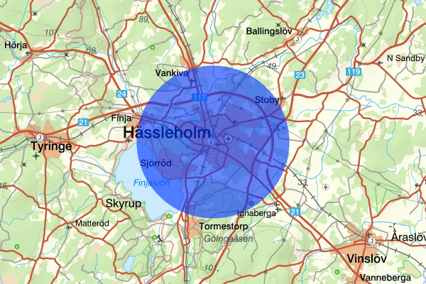 Hässleholm 5 augusti 01.44, Inbrott, försök, Hässleholm