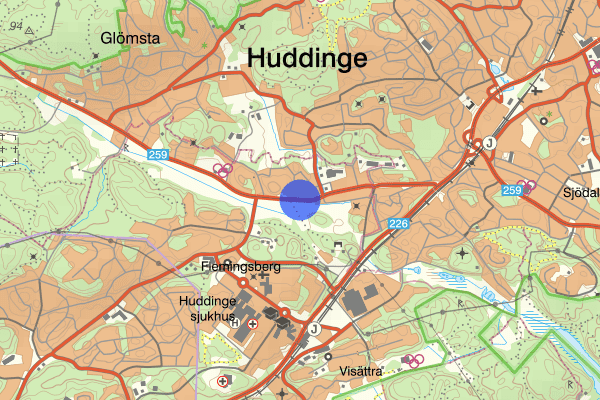 Glömstavägen 6 augusti 08.59, Trafikolycka, Huddinge