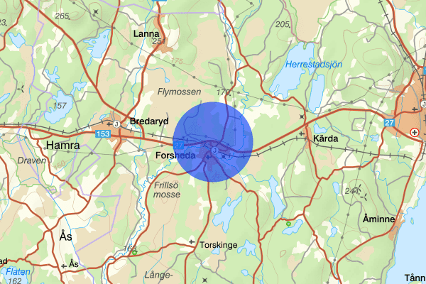 Forsheda 7 augusti 12.12, Trafikolycka, singel, Värnamo