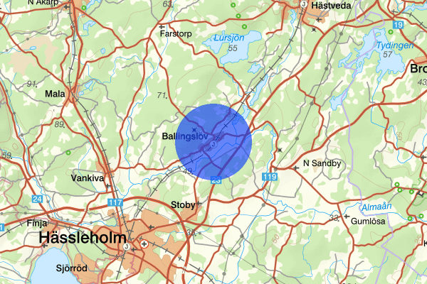 Ballingslöv 10 augusti 11.07, Trafikolycka, Hässleholm