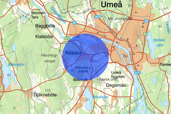 Röbäck 12 augusti 12.26, Trafikolycka, Umeå