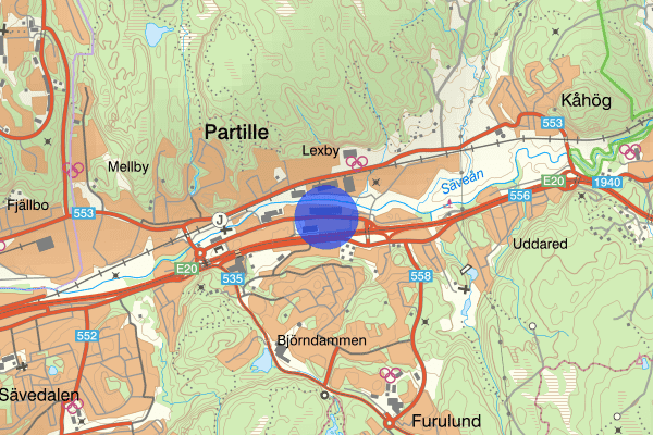 Gamla Kronvägen 12 augusti 17.01, Trafikolycka, Partille