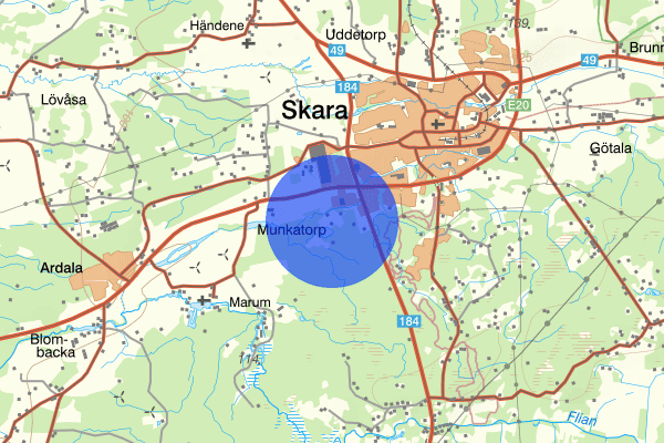 Munkatorp 15 augusti 11.14, Trafikolycka, Skara