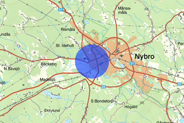 Madesjö 15 augusti 23.24, Brand, Nybro