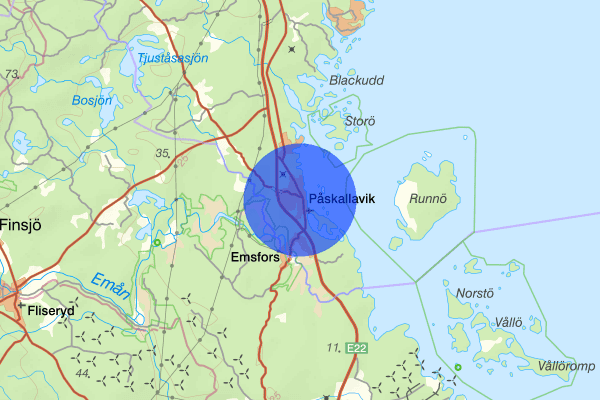 Påskallavik 17 augusti 09.57, Brand, Oskarshamn