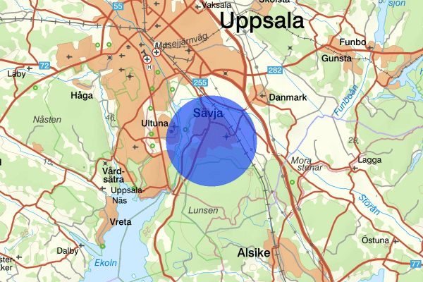 Sävja 19 augusti 00.53, Brand, Uppsala