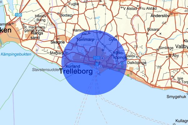 Trelleborg 19 augusti 23.52, Brand, Trelleborg