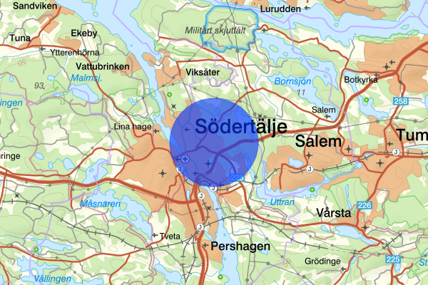 Moraberg 20 augusti 07.39, Trafikolycka, Södertälje