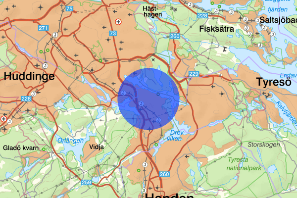 Trångsund 24 augusti 05.05, Rattfylleri, Huddinge