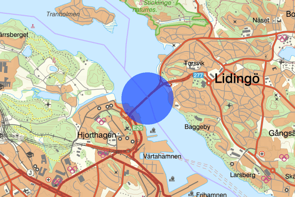 Lidingöbron 24 augusti 12.14, Trafikolycka, personskada, Lidingö