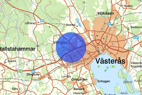Erikslund 27 augusti 13.06, Trafikolycka, Västerås