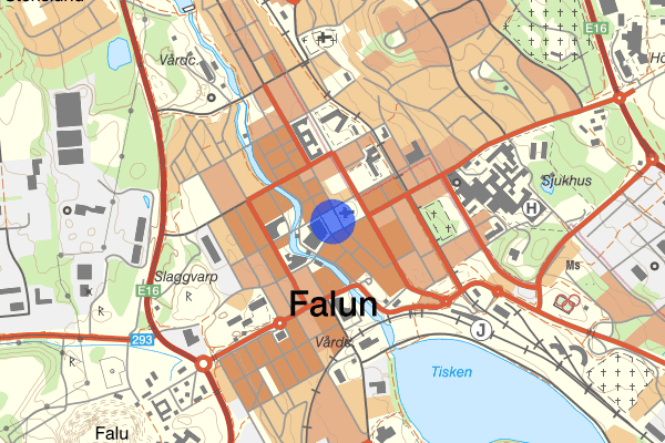 Stora torget 27 augusti 20.01, Trafikolycka, Falun