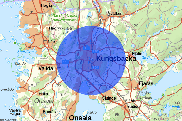 Kungsbacka 28 augusti 07.05, Sammanfattning kväll och natt, Hallands län