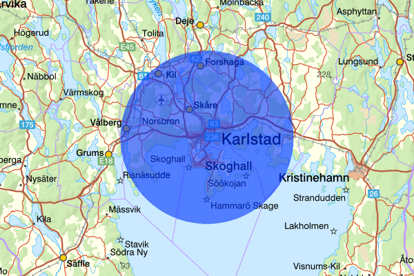 Karlstad 31 augusti 07.00, Sammanfattning natt, Värmlands län