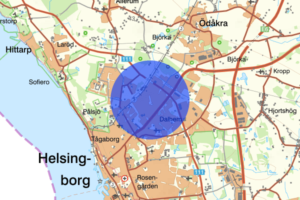 Berga 3 september 16.28, Farligt föremål, misstänkt, Helsingborg