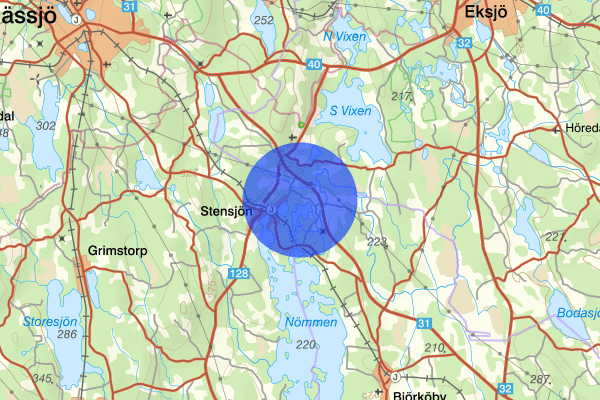 Hansarp 4 september 14.33, Trafikolycka, singel, Eksjö