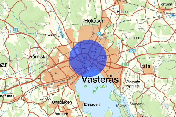 Karlsdal 7 september 01.58, Skadegörelse, Västerås