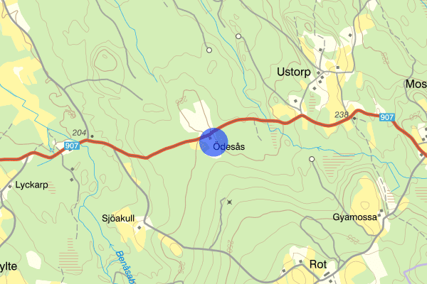 Ödesås 8 september 16.18, Trafikolycka, singel, Eksjö