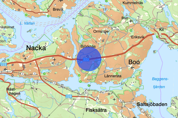 Värmdöleden 8 september 17.36, Trafikolycka, personskada, Nacka