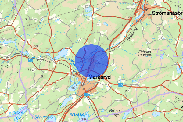 Timsfors 8 september 19.50, Trafikolycka, Markaryd