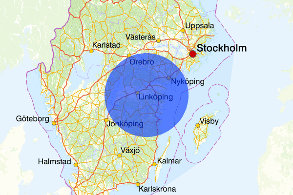 Östergötlands län 13 september 07.59, Sammanfattning natt, Östergötlands län