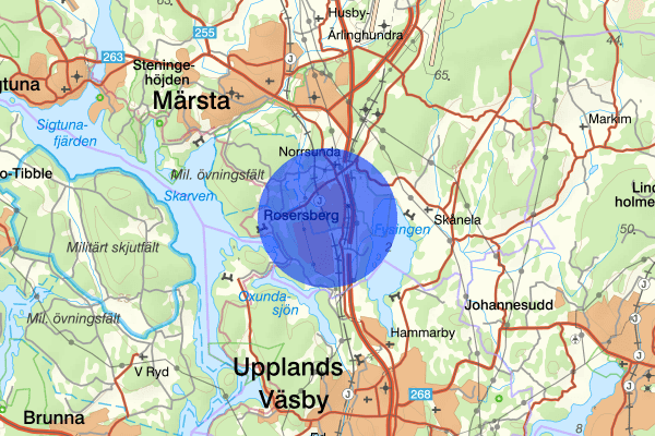 Rosersberg 18 september 13.46, Farligt föremål, misstänkt, Sigtuna