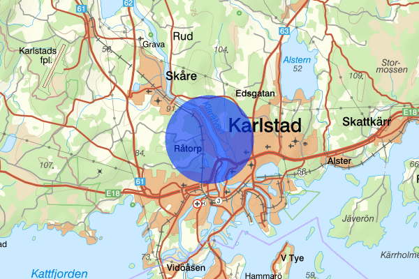 Råtorp 18 september 19.49, Farligt föremål, misstänkt, Karlstad