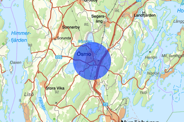 Ösmo 20 september 02.55, Skadegörelse, Nynäshamn